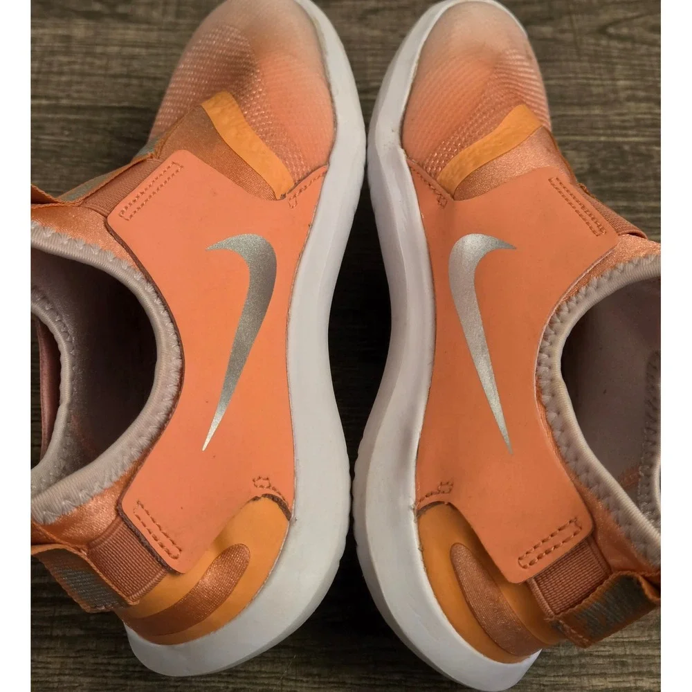 Nike Flex Runner Slip-On Sneakers Youth Size 3Y Peach Orange